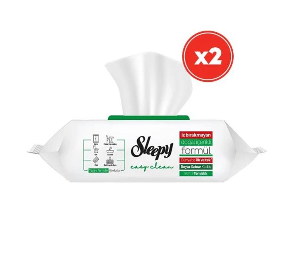Sleepy 2'li Easy Clean 100'lü Yüzey Temizlik Havlusu ürün görseli 1