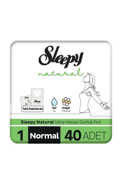 Natural Ultra Hassas Günlük Ped Normal 40 Adet Ped ürün görseli 1