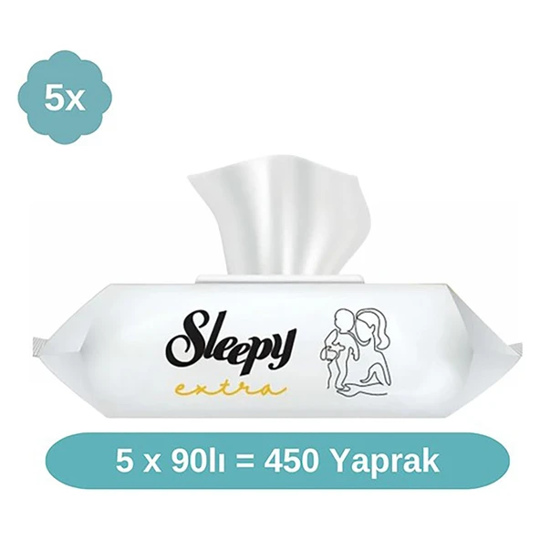 Sleepy Extra Islak Mendil 5X90 Adet ürün görseli 1