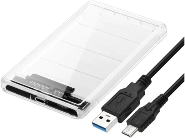 Ancheyn 2.5 Sata Type C Usb 3.1 Usb 3.0 Şeffaf Harici Ssd Hdd Hard Disk Kutusu 4389 ürün görseli 1