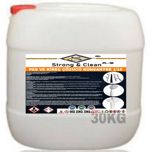 PAS VE KİREÇ ÇÖZÜCÜ KONSANTRE 1/10 30KG ürün görseli 1