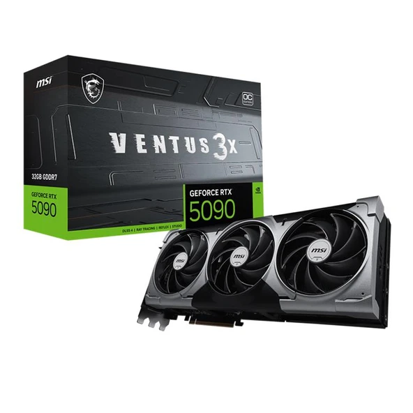 MSI GEFORCE RTX5090 32G VENTUS 3X OC 32GB GDDR7 512BIT 1XHDMI 3XDP EKRAN KARTI ürün görseli 1