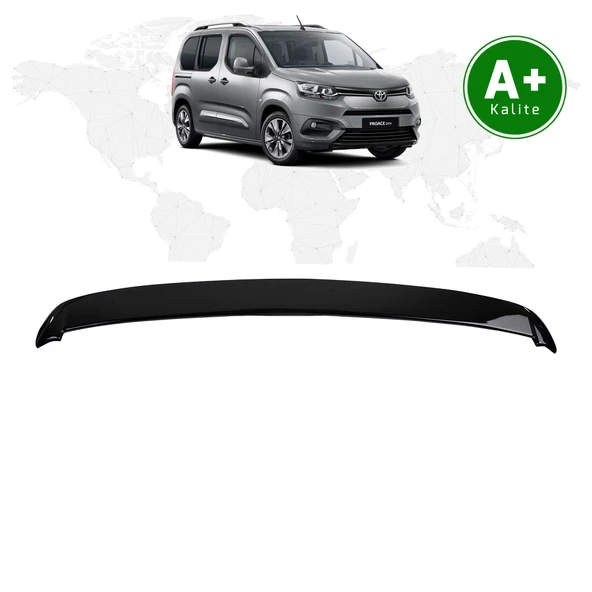 Toyota Proace City Bagaj Üstü Spoiler Parlak Siyah (Piano Black) 2019 Model ve Sonrası ürün görseli 1