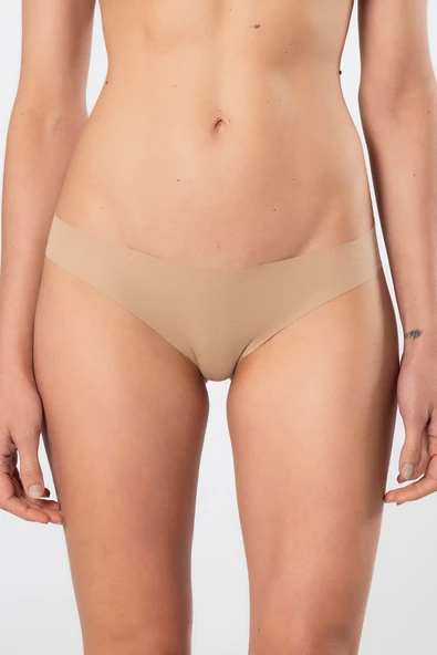 Türen Kadin Lazer Kesim Pamuklu Bikini Külot 907/Vizon ürün görseli 1