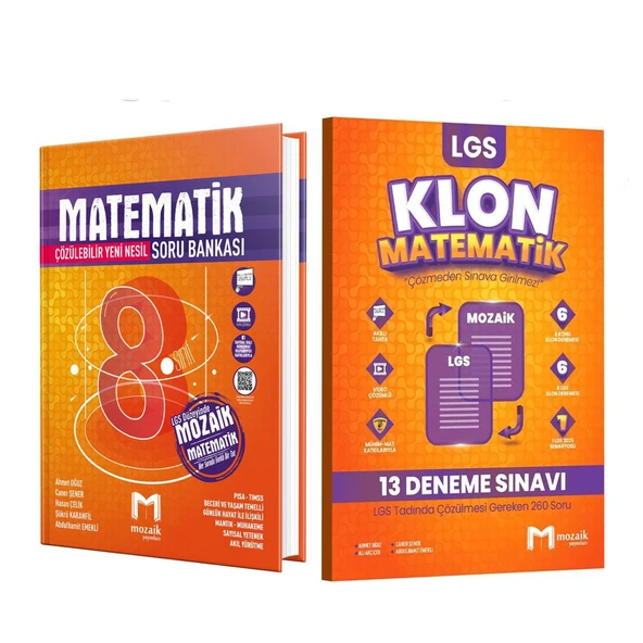 Mozaik 8.Sınıf Matematik Soru Bankası ve Deneme Seti 2 Kitap ürün görseli 1