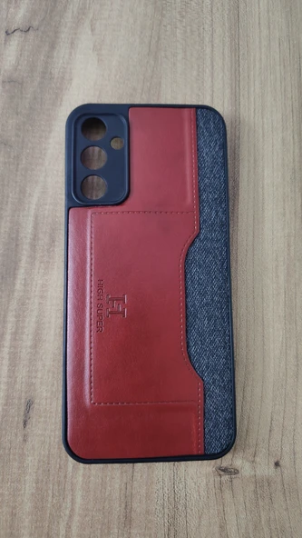 SAMSUNG A14 5G SİLİKON KILIF KART DETAYLI KIRMIZI-GRİ ürün görseli 1