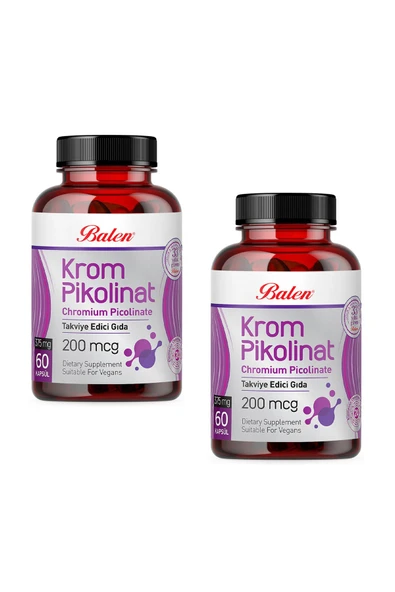 Balen Krom Pikolinat Kapsül 375 Mg 60 Kapsül x 2 Adet ürün görseli 1
