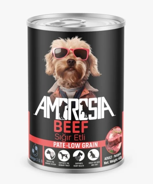 Ambrosia Pate Sığır Etli Yetişkin Köpek Konserve 400 Gr X 3 Adet ürün görseli 1
