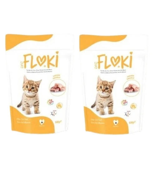 Floki Kitten Tavuklu Yavru Kedi Maması 500 Gr X 2 Adet - Sağlıklı Büyüme İçin Tam ve Dengeli Seçim ürün görseli 1