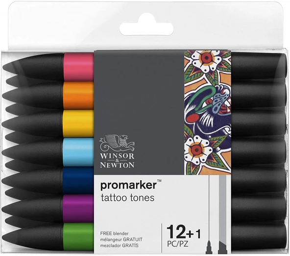 Winsor Newton Promarker 12'li Tattoo Tones ürün görseli 1