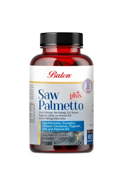 Balen Saw Palmetto Plus Cüce Palm.çin.vit D3 Kapsül 685 mg 80 Kapsül ürün görseli 1