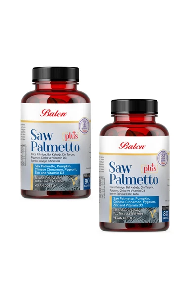 Balen Saw Palmetto Plus Cüce Palm.çin.vit D3 Kapsül 685 mg 80 Kapsül x 2 Adet ürün görseli 1