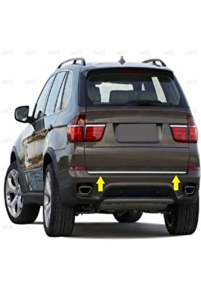BMW X5 Krom Bagaj Alt Çıtası 2006-2013 Arası Paslanmaz Çelik ürün görseli 1