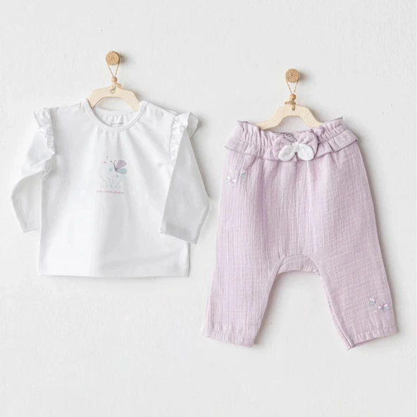 Andywawa Ac25578 Magical Butterlfy 2'li Bebe Takım Lila ürün görseli 1