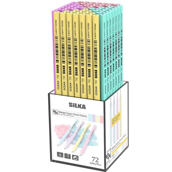 Silka Kurşun Kalem Ocean Pastel Üçgen 72 Li Kl1.TSP ürün görseli 1