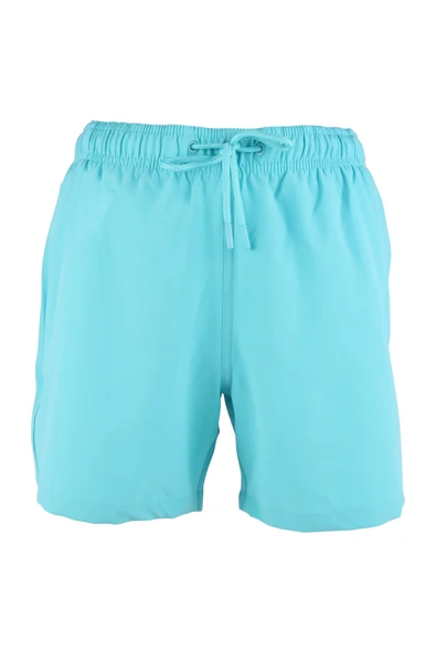 Erkek Deniz Şortu Cepli Pamuklu Polyester Su Yitici Özellik Tahriş Etmeyen Astar Turkuaz BS-224 ürün görseli 1