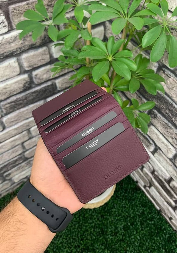 Guard Mürdüm Patlı Tasarım Hakiki Deri Kartlık Erkek / Kadın P5239 ürün görseli 1