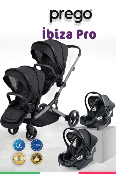Prego Ibiza Pro Travel Bebek Arabası + 2 Adet Puset Dahil Tam Set ürün görseli 1