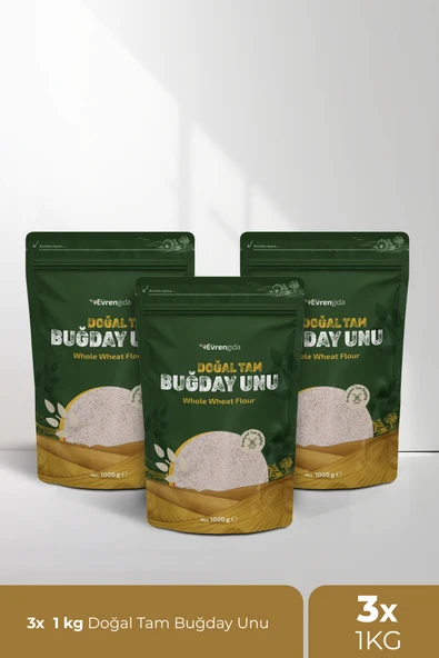Doğal Tam Buğday Unu (3x1 kg ) ürün görseli 1