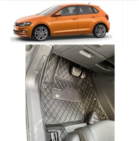 Volkswagen Polo 2019-2024 Arası Aracına Özel 8d Tek Katmanlı Havuzlu Paspas Takımı ürün görseli 1