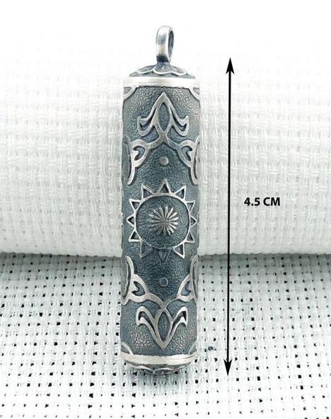 Silindir 925 Ayar Cevşen Muska Kabı - Resim 4