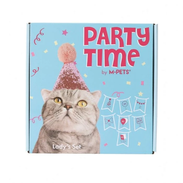 M-Pets Party Time Dişi Kediler İçin Doğum Günü Seti ürün görseli 1