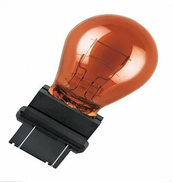 12V P27/7W  AMPUL PLASTİK SOKETLİ TURUNCU 10 ADET AMPÜL ürün görseli 1