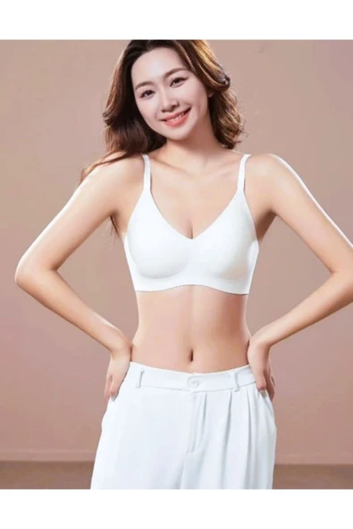 F.K dikişsiz balensiz Lazer Kesim Çıkarılabilir Pedli Soft Seamless İnce Askılı Sütyen ürün görseli 1