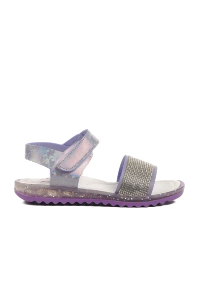 Ayakmod Lila Simli Ortopedik Kız Çocuk Sandalet 24-408 P ürün görseli 1