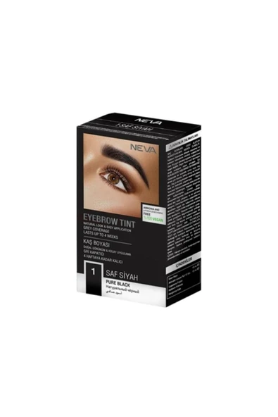 Neva Eyebrow Tint Vegan Kaş Boyası Seti 1 Saf Siyah ürün görseli 1