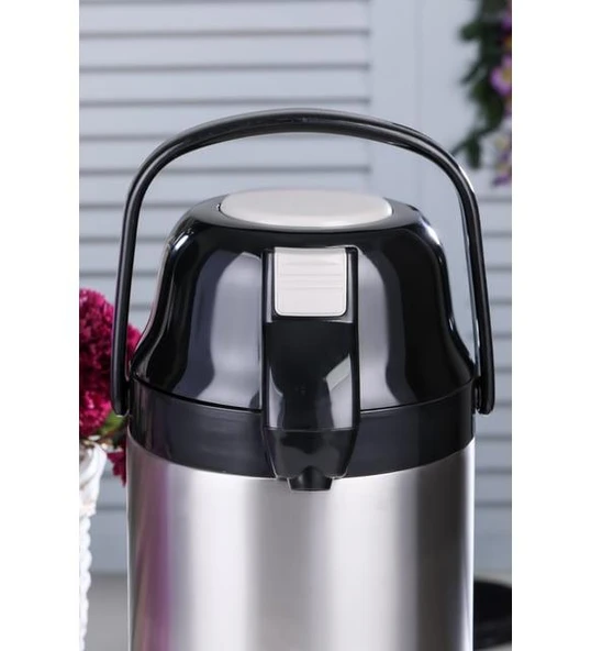 Cooker Pompalı Çelik Termos 3.5 Lt Tekli CKR2008 - Resim 2