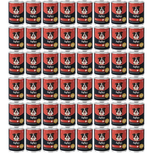 Reflex Plus Jöle İçinde Et Parçacıklı Kuzu Etli Yetişkin Köpek Maması 400 Gr*48 Adet ürün görseli 1