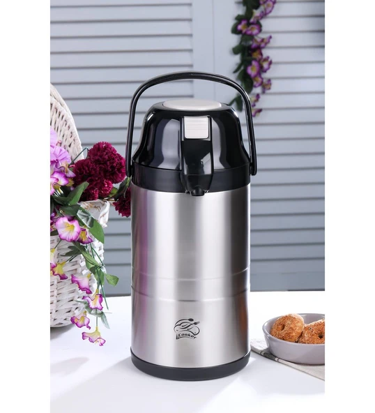 Cooker Pompalı Çelik Termos 3.5 Lt Tekli CKR2008 ürün görseli 1