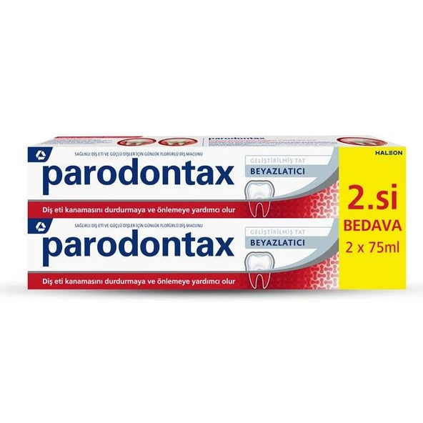 Parodontax Geliştirilmiş Tat Beyazlatıcı Diş Macunu 2 x 75ml ürün görseli 1