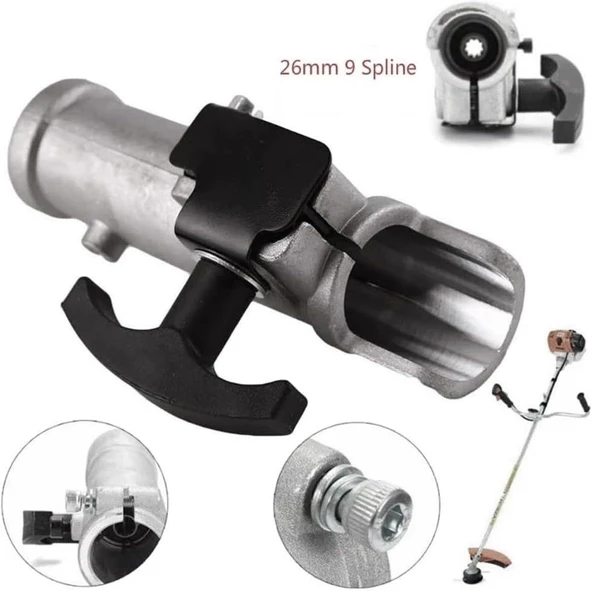 Motorlu Tırpan Boru Bağlantısı Kelepçeli 26 mm 9x9 Dişli ürün görseli 1