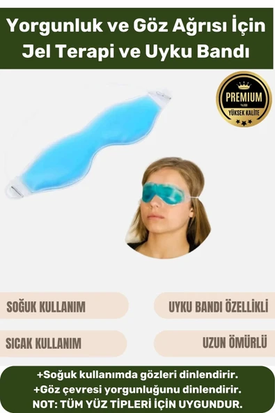 Premium Soğuk Sıcak Uygulama Göz Terapi Bandı Işık Önleyici Göz Dinlendirme Jel Uyku Bandı ürün görseli 1
