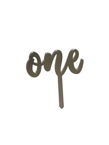 One Yazılı Aynalı Pleksi Gümüş ürün görseli 1