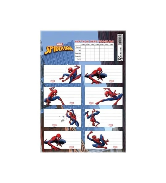 KESKIN OKUL ETIKETI SPIDERMAN D.PRG.3 LU (220130) ürün görseli 1