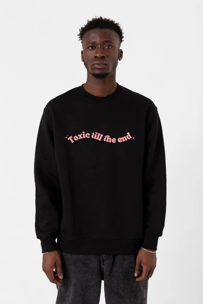 Rose Toxic Till The End Siyah Erkek 2ip Sweatshirt ürün görseli 1