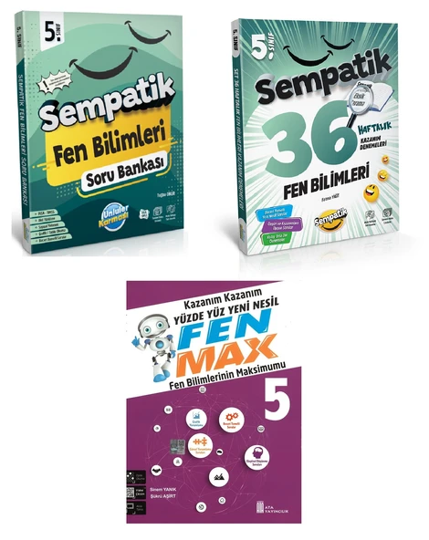 5.Sınıf Sempatik Fen Bilimleri Soru Bankası +36 Haftalık Kazanım Denemeleri (Hediyeli) ürün görseli 1