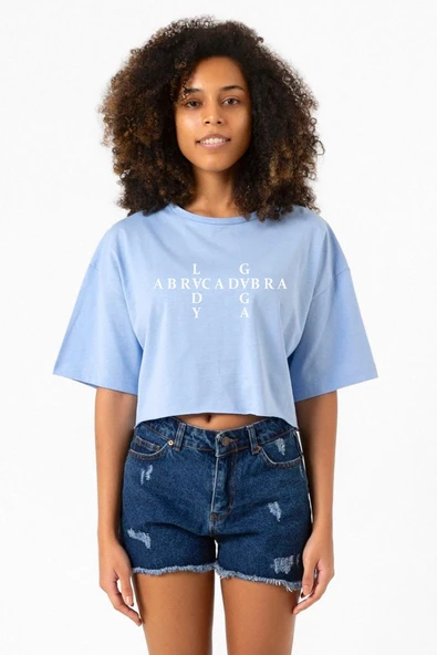 Lady Gaga Abracadabra Bebe Mavi Kadın Crop Tshirt ürün görseli 1