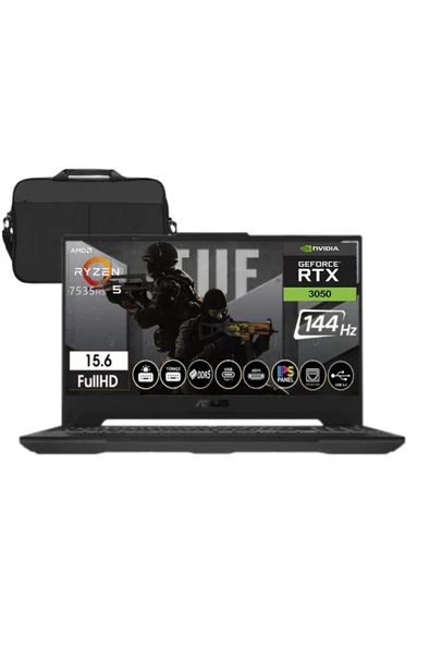 Tuf Gaming A15 FA506NC-HN050 Amd Ryzen5-7535HS 24gb DDR5 Ram 2Tb Ssd RTX3050 15.6" Fdos + Çanta ürün görseli 1