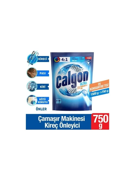 Calgon Toz 4ün1 Ultra Konsantre 750 gr ürün görseli 1