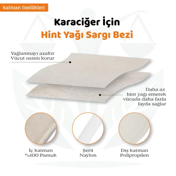 KARACİĞER Sargı Bezi +100 ML HİNT YAĞI (HEXANSIZ) - Resim 3