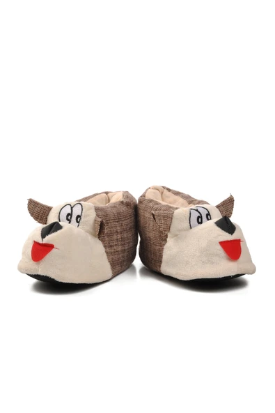 Ayakmod Kahve-Bej  Kadın Panduf Köpekli Panduf G ürün görseli 1