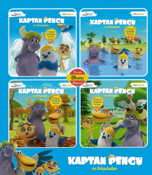 Kaptan Pengu ve Arkadaşları Hikayeli Etkinlik Kitabı Seti (4 Kitap) ürün görseli 1