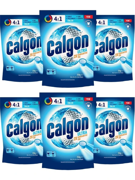 Calgon Ultra Konsantre 4ü1 Arada Toz 6 x 250 gr ürün görseli 1