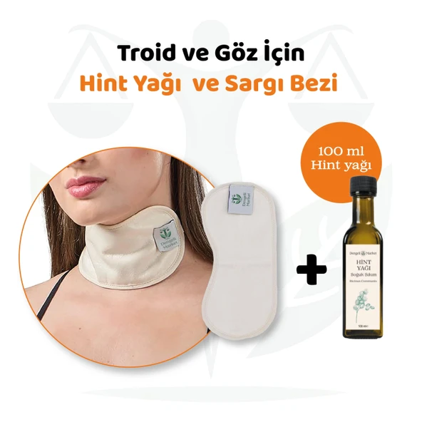Tiroid ve Gooz Sargı Bezi + 100 ml Hint Yağı (HEXANSIZ) ürün görseli 1