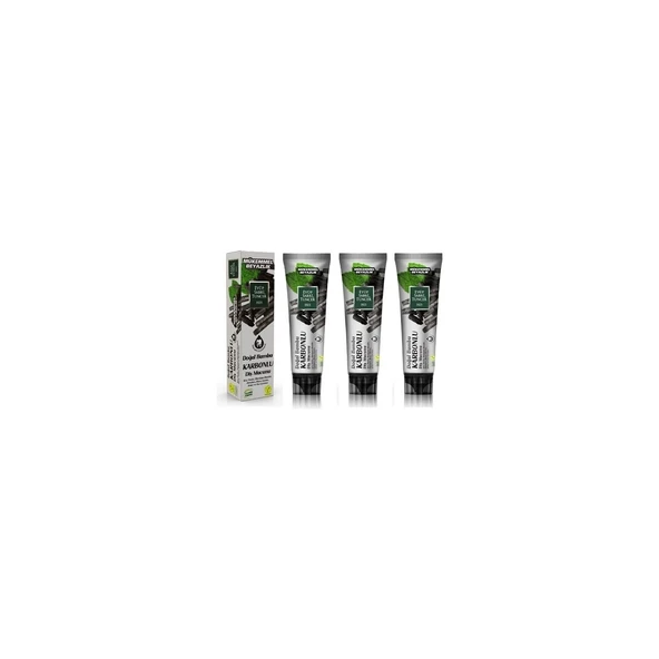 Doğal Bambu Aktif Karbonlu Diş Macunu 90 ml x 4 Adet ürün görseli 1