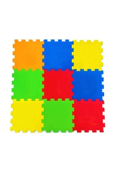 Akar Renkli Oyun Matı Düz 7mm 33x33 9lu ürün görseli 1